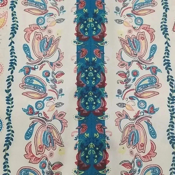 {LOFT} Paisley Print Polyester Shift Dress - Picture 7 of 10